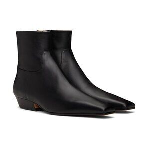 KHAITE Black Marfa Ankle Boots
